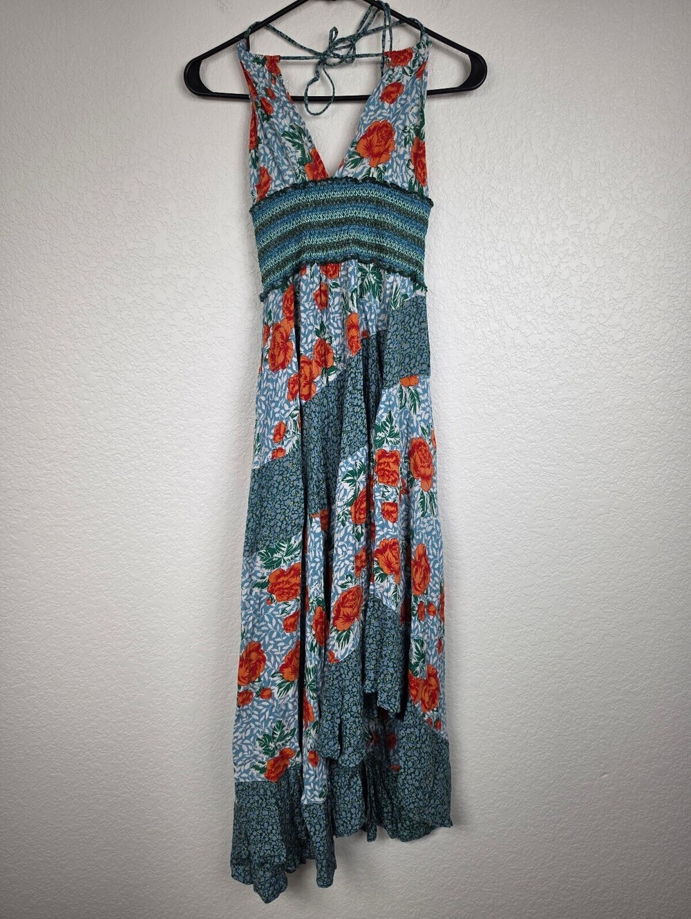 Free People Floral Smocked Maxi Dress XS